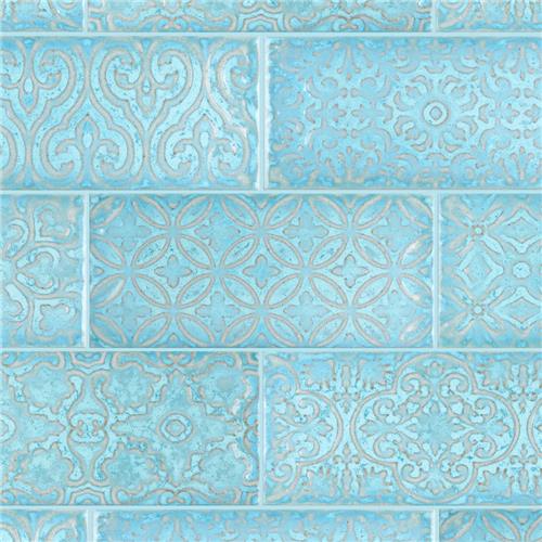 Zurbaran Aguamarina 4-1/2"x 8-7/8" Ceramic Wall Tile