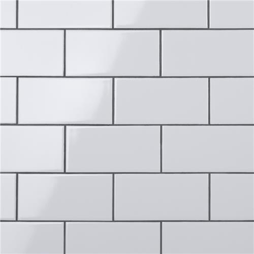 Crown Heights Glossy White 3"x6" Ceramic W Tile