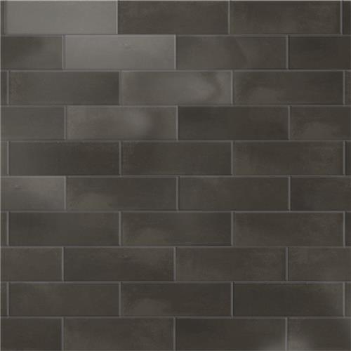 Coco Glossy Black Hat 2"x5-7/8" Porcelain  Wall Tile