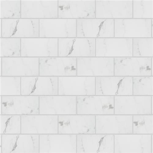 Classico Carrara Glossy 3"x6" Ceramic W Tile