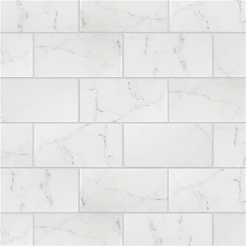 Classico Carrara Matte 3"x6" Ceramic W Tile