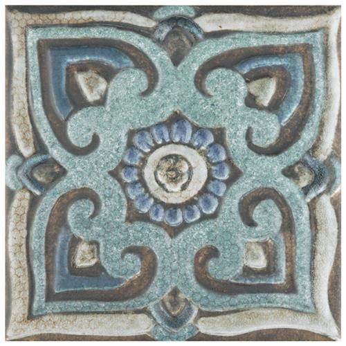 Mandala Decor Mix 7-7/8" x 7-7/8" Ceramic W Tile