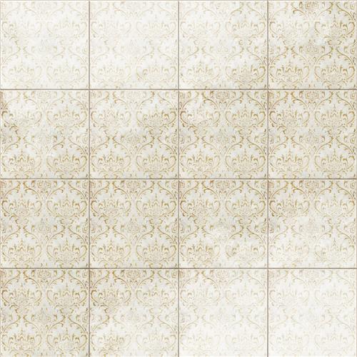 Milano Decor Daman Beige 7-7/8"x7-7/8" Ceramic Wall Tile