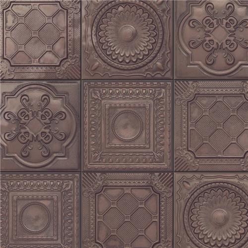 Ritz Metallo Copper 7-7/8"x7-7/8" Ceramic Wall Tile