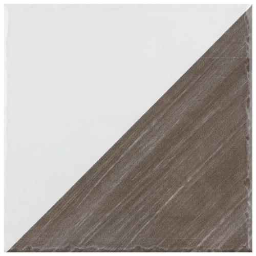 Triangle Rustique Glossy Brown 5-3/4x5-3/4" Cer Wall Tile