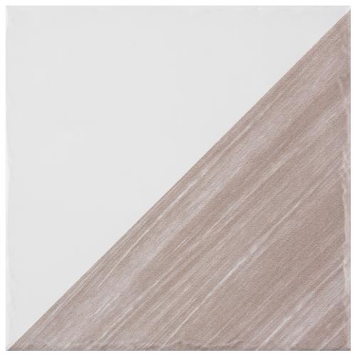 Triangle Rustique Glossy Taupe 5-3/4"x5-3/4" Cer Wall Tile