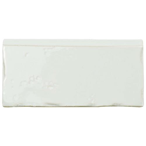 Novecento Zocalo Blanco Viejo 2-1/2"x5-1/8" Ceramic W Trim