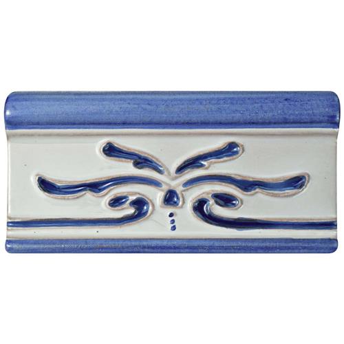 Novecento Cenefa Evoli Cobalto 2-5/8"x5-1/8" Ceramic W Trim