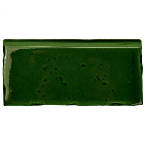 Novecento Zocalo Verdin 2-1/2"x5-1/8" Ceramic W Trim