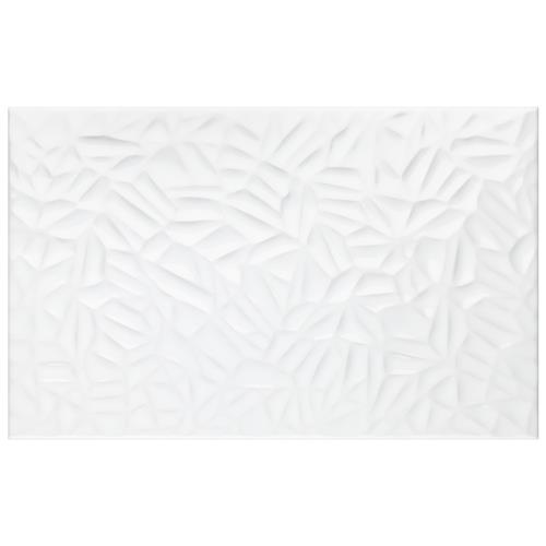 More Petal Glossy White 9-7/8"x15-3/4" Ceramic Wall Tile