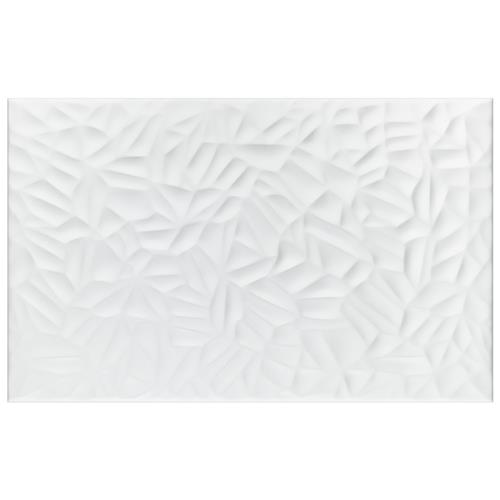 More Petal Matte White 9-7/8"x15-3/4" Ceramic Wall Tile