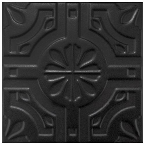 Triplex Real Black 7-3/4"x7-3/4" Ceramic W Tile