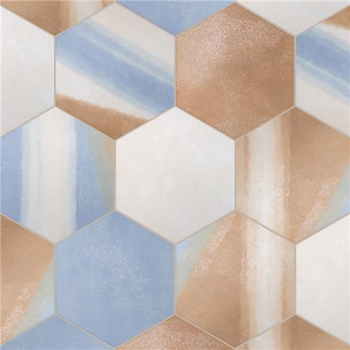 Zahara Hex Deco Mix 8-5/8"x9-7/8" Porcelain F/W Tile