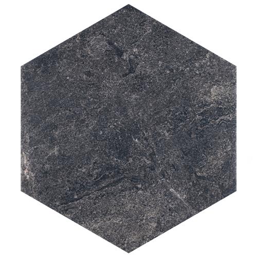 Picture of Mazzo Hex Black 8-1/2" x 9-3/4" Porcelain F/W Tile