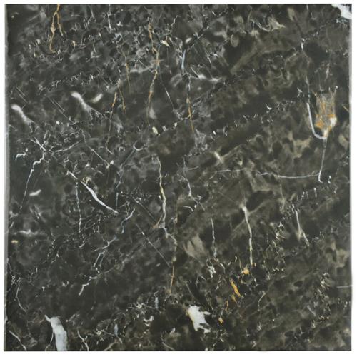 SomerTile 17.875x17.875-inch Spinet Matte Black Porcelain Floor and Wall Tile 5 tiles/11.33 sqft.