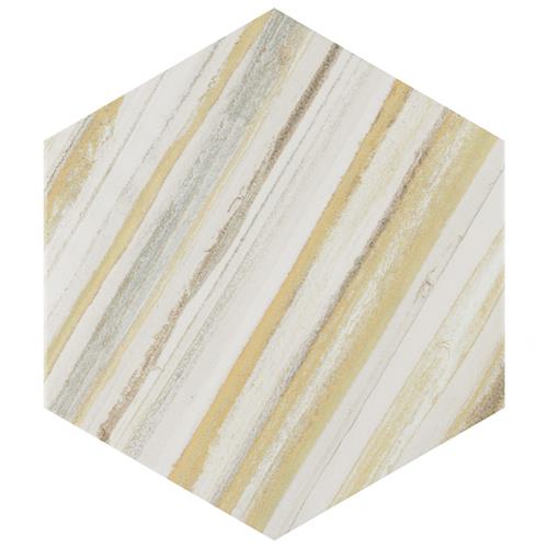 Picture of Flow Hex Yellow 8-5/8"x9-7/8" Porcelain F/W Tile