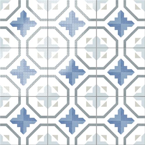 Picture of Prisma Blue 9-3/4"x9-3/4" Porcelain F/W Tile