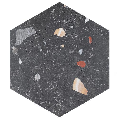Picture of Sonar Hex Black 8-5/8”x9-7/8” Porcelain F/W Tile