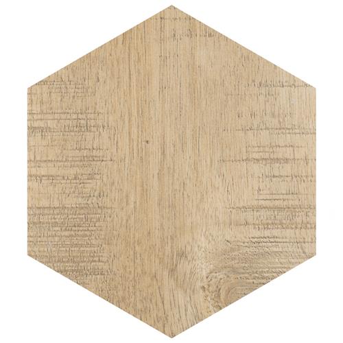 Picture of Sawnwood Hex Brown 8-5/8"x9-7/8" Porcelain F/W Tile