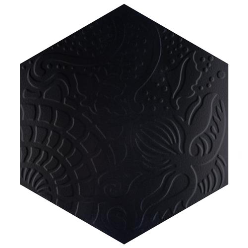 Picture of Gaudi Grand Hex Black 19"x22" Porcelain F/W Tile