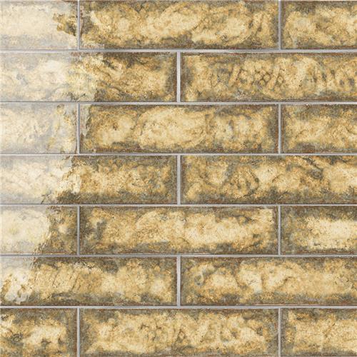 Picture of Gaudi React Brick Gold 2-3/8"x9-3/4" Porcelain F/W Tile