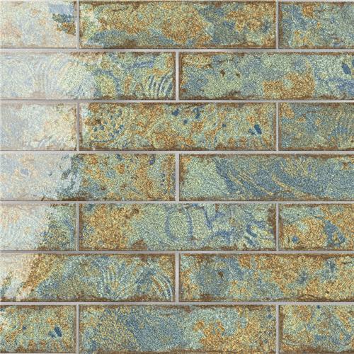 Picture of Gaudi React Brick Ocean 2-3/8"x9-3/4" Porcelain F/W Tile