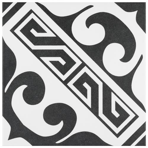 Picture of Majestic Versalles Black 9-3/4"x9-3/4" Porcelain F/W Tile
