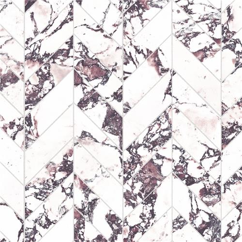 Picture of Touche Chevron Rubis 11-3/4"x12-1/4" Porcelain F/W Mosaic