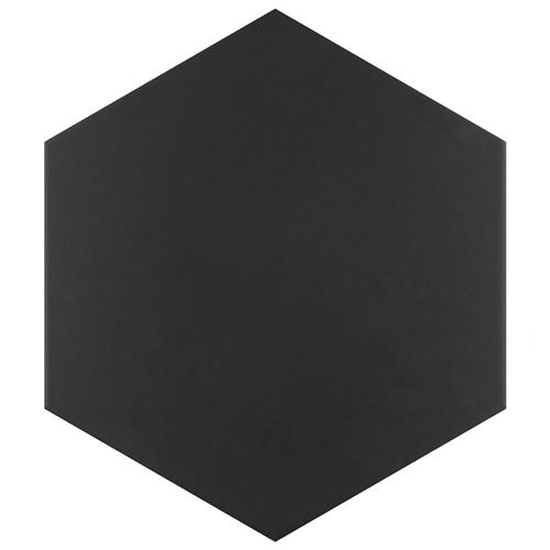 Picture of Apini Hex Matte Black 9-1/8"x10-1/2" Porc Floor/Wall Tile