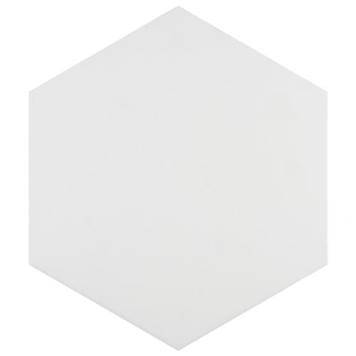 Picture of Apini Hex Matte White 9-1/8"x10-1/2" Porc Floor/Wall Tile