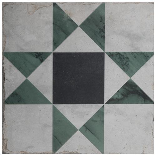 Picture of Renaissance Emerald Deco Cross 8"x8" Porcelain F/W Tile