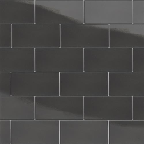 Picture of Piscina Glossy Black w/BioTech 9-5/8"x19-1/2" Porcelain F/W