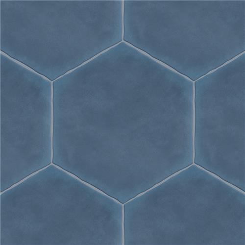 Palm Hex Blue 6 X 7 Porcelain F W Tile