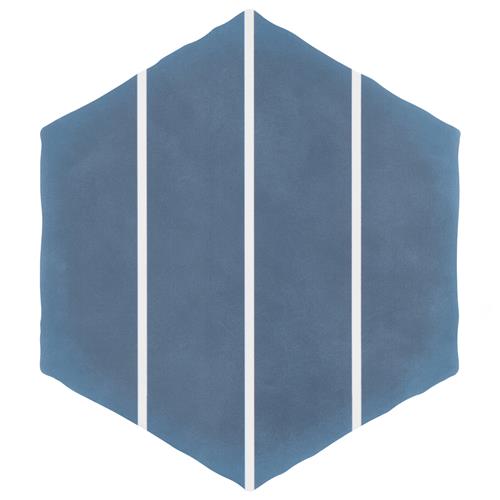 Picture of Palm Linear Hex Blue 5-7/8" x 6-7/8" Porcelain F/W Tile