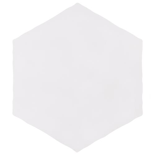 Picture of Palm Hex White 5-7/8" x 6-7/8" Porcelain F/W Tile