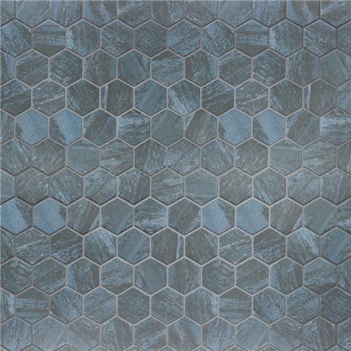 Picture of Cassis 2" Hex Black 11-1/8"x12-5/8" Porcelain Mos
