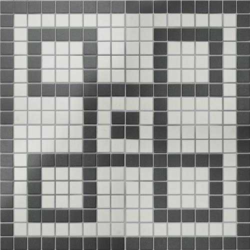 Picture of Gotham 1" Greek Corner Ungld Black and White 8-3/4"x8-3/4"