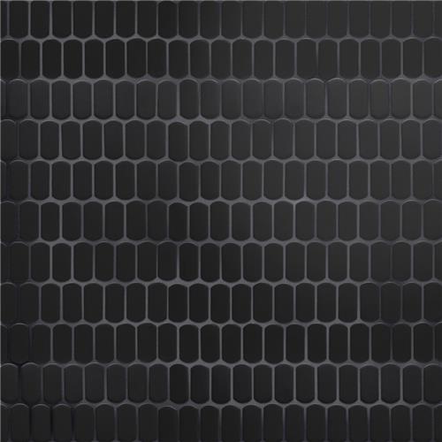 Picture of Hudson Capsule Matte Black 12-1/4"x13-1/8" Porcelain Mo Tile