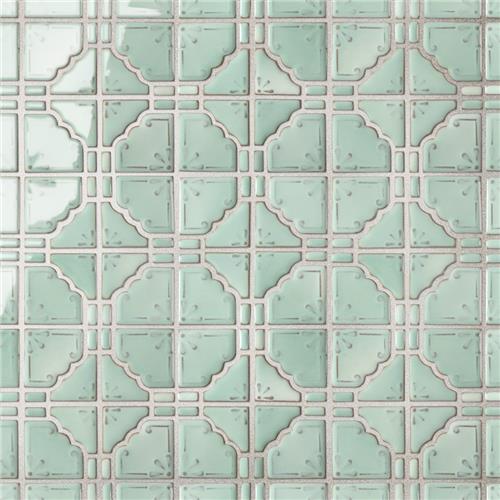 Picture of Hudson Moonbeam Mint Green 11-7/8"x11-7/8" Porcelain Mosaic