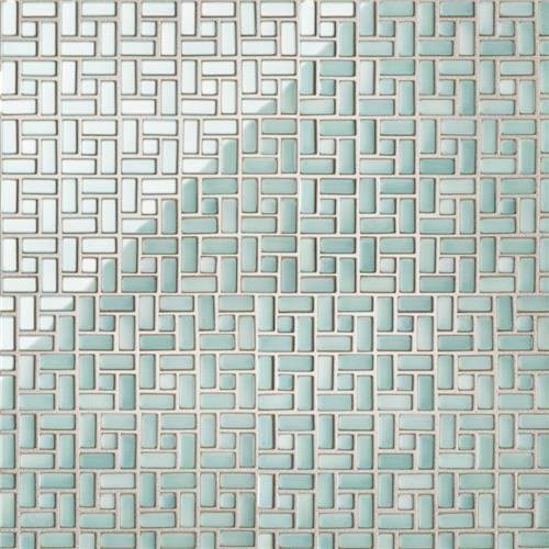Picture of Hudson Spiral Mint Green 12-5/8"x12-5/8" Porcelain Mosaic