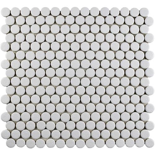 Picture of Hudson Penny Round Crystalline Wht 12"x12-5/8" Porcelain Mos