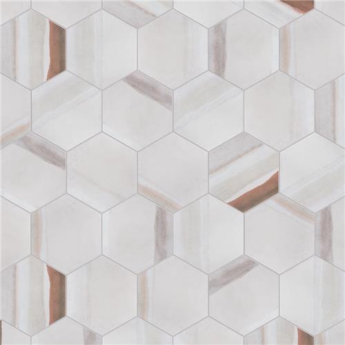 Picture of Matter Canvas Hex Bone Red 7-7/8"x9" Porcelain F/W Tile