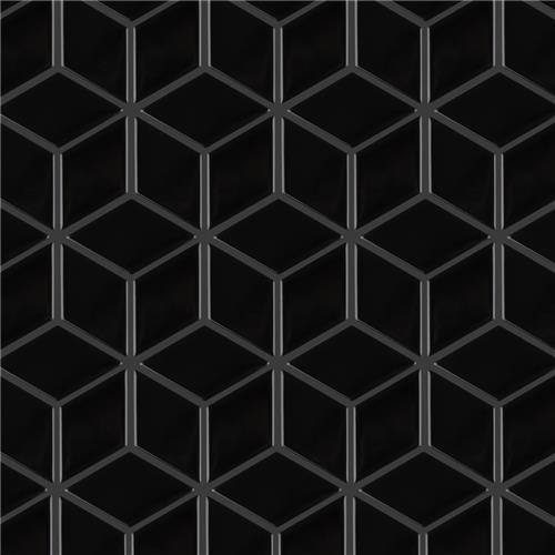 Metro Rhombus Glossy Black 10-1/2