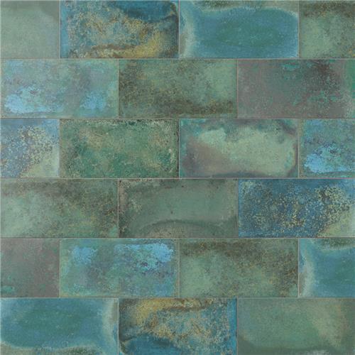 Picture of Atelier Volcan Green 4-1/2"x9-1/8" Porcelain F/W Tile