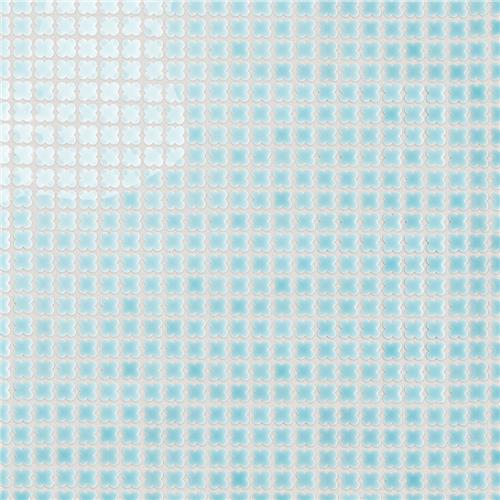 Picture of Fioretti Glossy Powder Blue 12"x12" Porcelain Mosaic