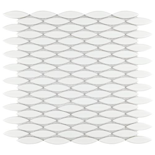 Picture of Pescado Glossy Blanco 12" x 12-1/2" Porcelain Mosaic
