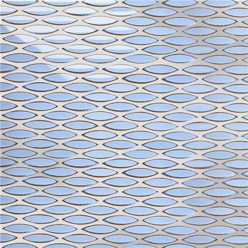 Picture of Pescado Glossy Pale Blue 12"x12-1/2" Porcelain Mosaic