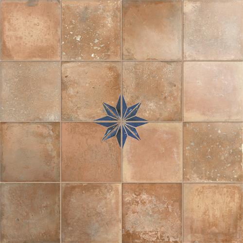 Picture of Kings Nonna w/Blue Corner Star 17-7/8"x17-7/8" Porc F/W Tile