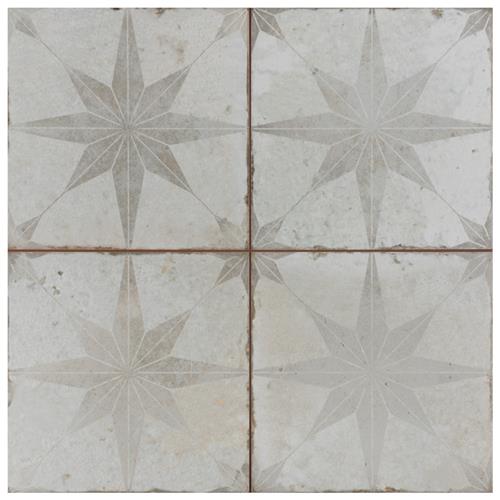 Kings Star White 17-5/8"x17-5/8" Ceramic Floor/Wall Tile