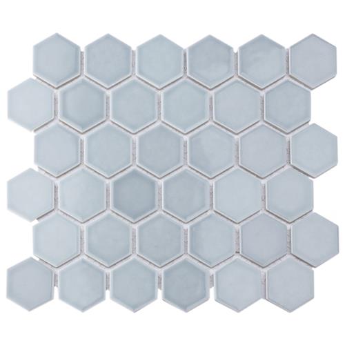 Picture of Hudson Due 2" Hex Slate 10-7/8"x12-5/8" Porcelain Mosaic